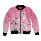 Personalised Pink Boronia of Hope Bomber Jacket Australia’s Fight Against Breast Cancer - Aussie Hoodie