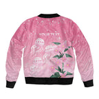 Personalised Pink Boronia of Hope Bomber Jacket Australia’s Fight Against Breast Cancer - Aussie Hoodie