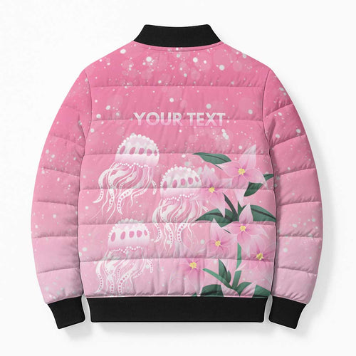 Personalised Pink Boronia of Hope Bomber Puffer Jacket Australia’s Fight Against Breast Cancer - Aussie Hoodie