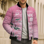 Personalised Pink Boronia of Hope Bomber Puffer Jacket Australia’s Fight Against Breast Cancer - Aussie Hoodie