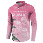 Personalised Pink Boronia of Hope Button Sweatshirt Australia’s Fight Against Breast Cancer - Aussie Hoodie