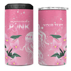 Personalised Pink Boronia of Hope 4 in 1 Can Cooler Tumbler Australia’s Fight Against Breast Cancer - Aussie Hoodie