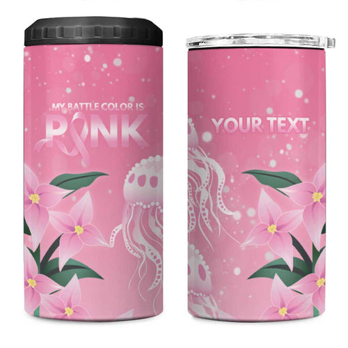 Personalised Pink Boronia of Hope 4 in 1 Can Cooler Tumbler Australia’s Fight Against Breast Cancer - Aussie Hoodie
