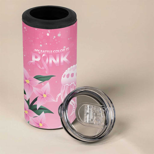 Personalised Pink Boronia of Hope 4 in 1 Can Cooler Tumbler Australia’s Fight Against Breast Cancer - Aussie Hoodie