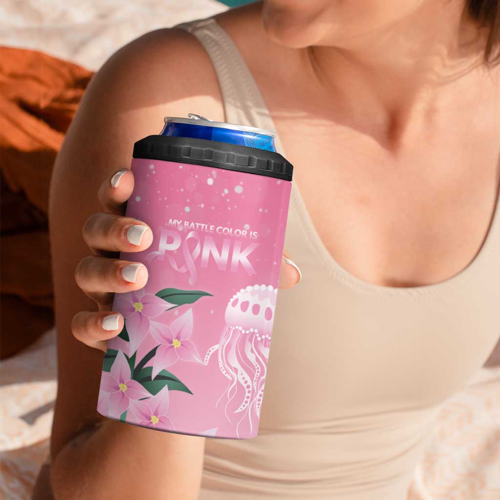 Personalised Pink Boronia of Hope 4 in 1 Can Cooler Tumbler Australia’s Fight Against Breast Cancer - Aussie Hoodie