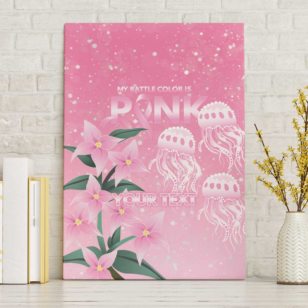 Personalised Pink Boronia of Hope Canvas Wall Art Australia’s Fight Against Breast Cancer - Aussie Hoodie