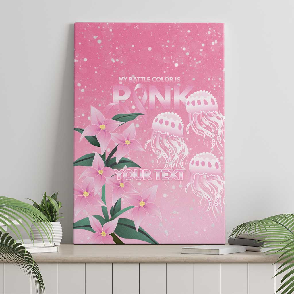 Personalised Pink Boronia of Hope Canvas Wall Art Australia’s Fight Against Breast Cancer - Aussie Hoodie