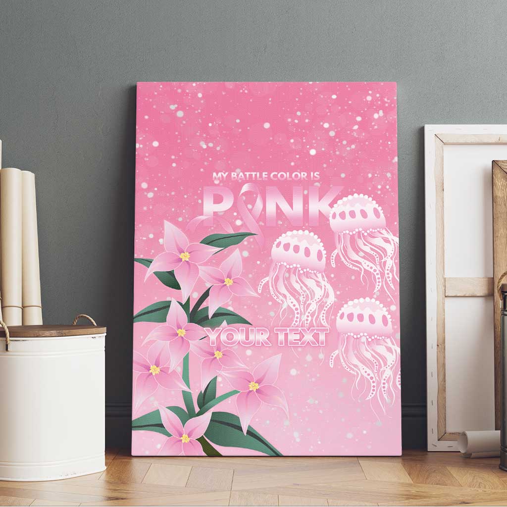 Personalised Pink Boronia of Hope Canvas Wall Art Australia’s Fight Against Breast Cancer - Aussie Hoodie