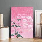 Personalised Pink Boronia of Hope Canvas Wall Art Australia’s Fight Against Breast Cancer - Aussie Hoodie