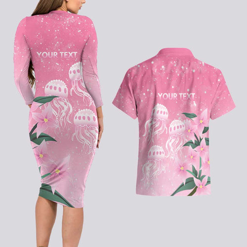 Personalised Pink Boronia of Hope Couples Matching Long Sleeve Bodycon Dress and Hawaiian Shirt Australia’s Fight Against Breast Cancer - Aussie Hoodie