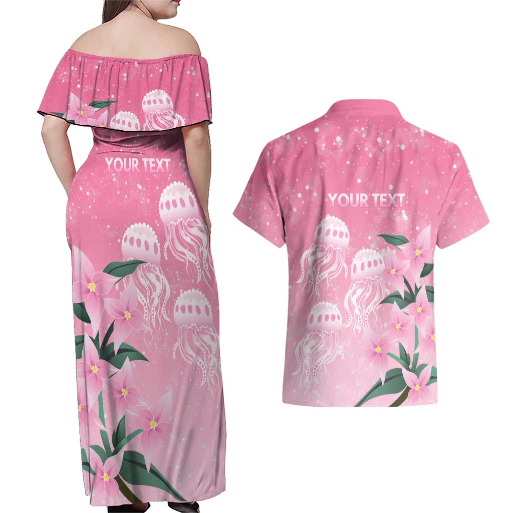 Personalised Pink Boronia of Hope Couples Matching Off Shoulder Maxi Dress and Hawaiian Shirt Australia’s Fight Against Breast Cancer - Aussie Hoodie
