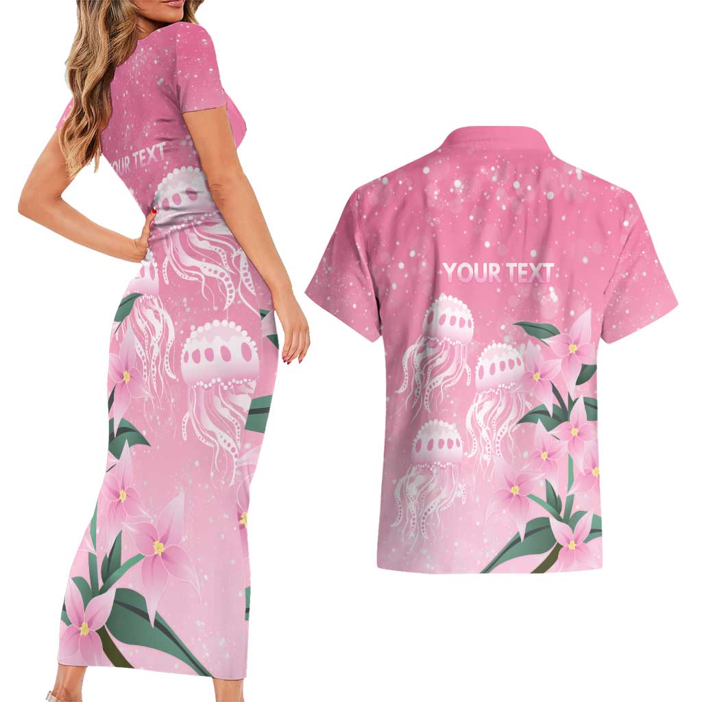 Personalised Pink Boronia of Hope Couples Matching Short Sleeve Bodycon Dress and Hawaiian Shirt Australia’s Fight Against Breast Cancer - Aussie Hoodie