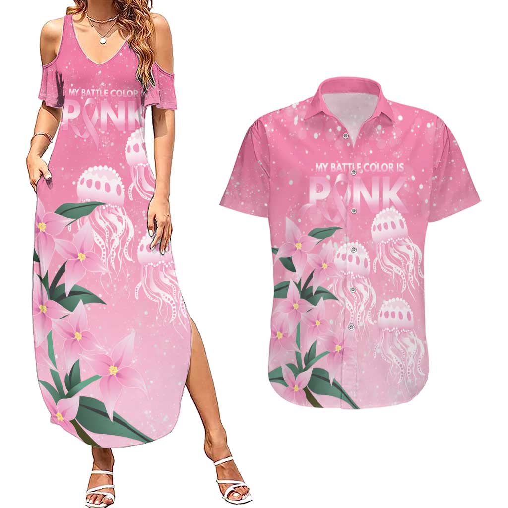 Personalised Pink Boronia of Hope Couples Matching Summer Maxi Dress and Hawaiian Shirt Australia’s Fight Against Breast Cancer - Aussie Hoodie