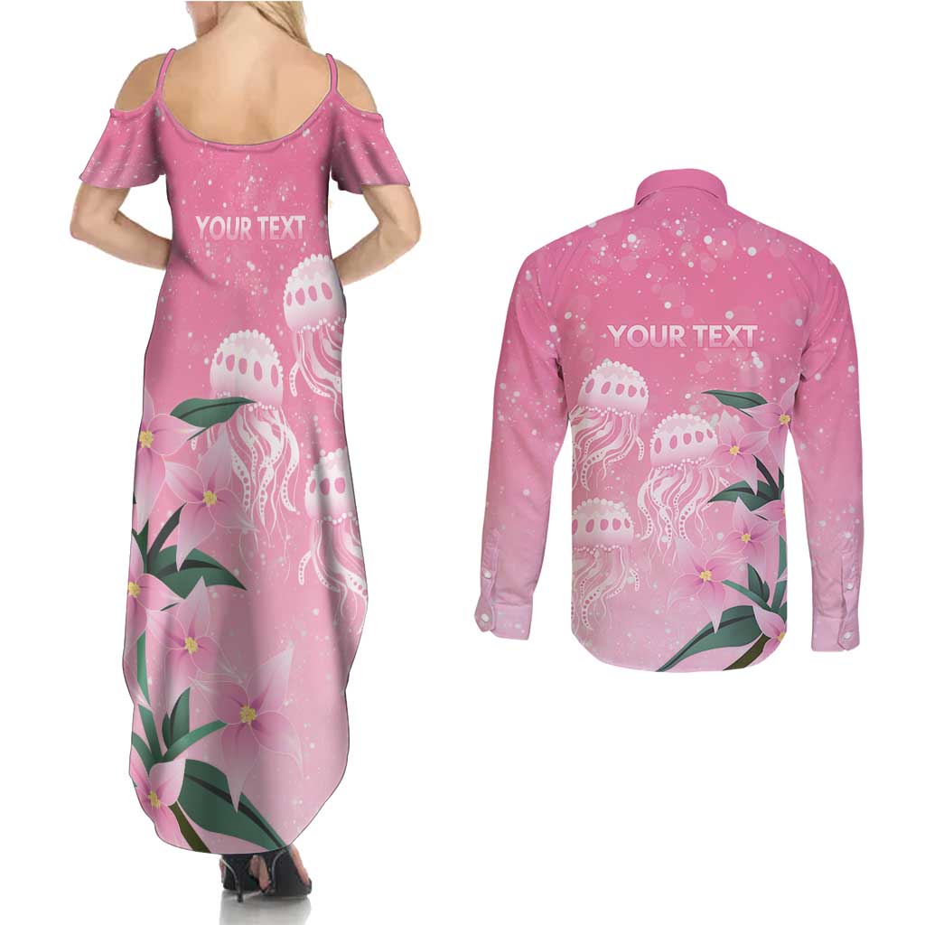 Personalised Pink Boronia of Hope Couples Matching Summer Maxi Dress and Long Sleeve Button Shirt Australia’s Fight Against Breast Cancer - Aussie Hoodie