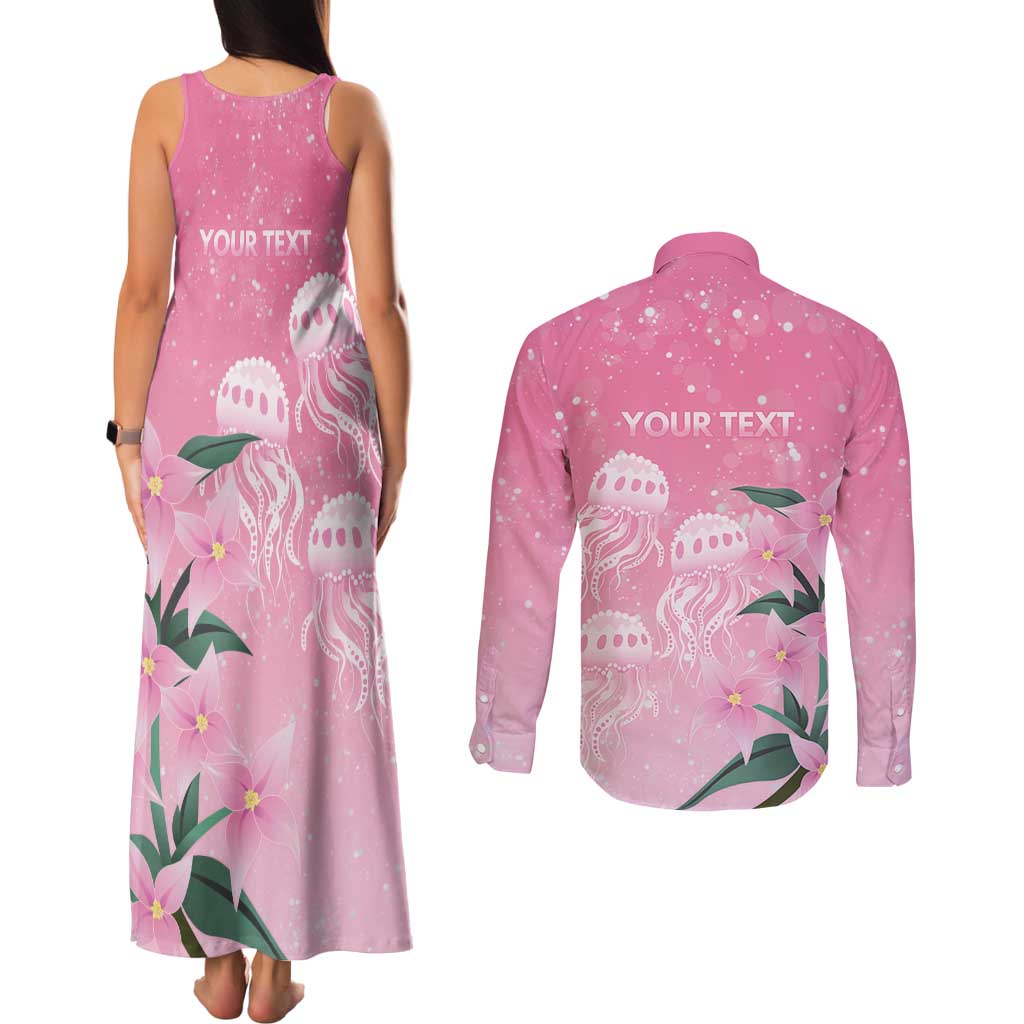 Personalised Pink Boronia of Hope Couples Matching Tank Maxi Dress and Long Sleeve Button Shirt Australia’s Fight Against Breast Cancer - Aussie Hoodie