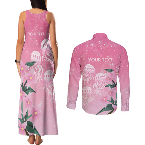 Personalised Pink Boronia of Hope Couples Matching Tank Maxi Dress and Long Sleeve Button Shirt Australia’s Fight Against Breast Cancer - Aussie Hoodie