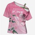 Personalised Pink Boronia of Hope Cross Shoulder Shirt Australia’s Fight Against Breast Cancer - Aussie Hoodie