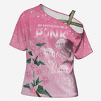 Personalised Pink Boronia of Hope Cross Shoulder Shirt Australia’s Fight Against Breast Cancer - Aussie Hoodie
