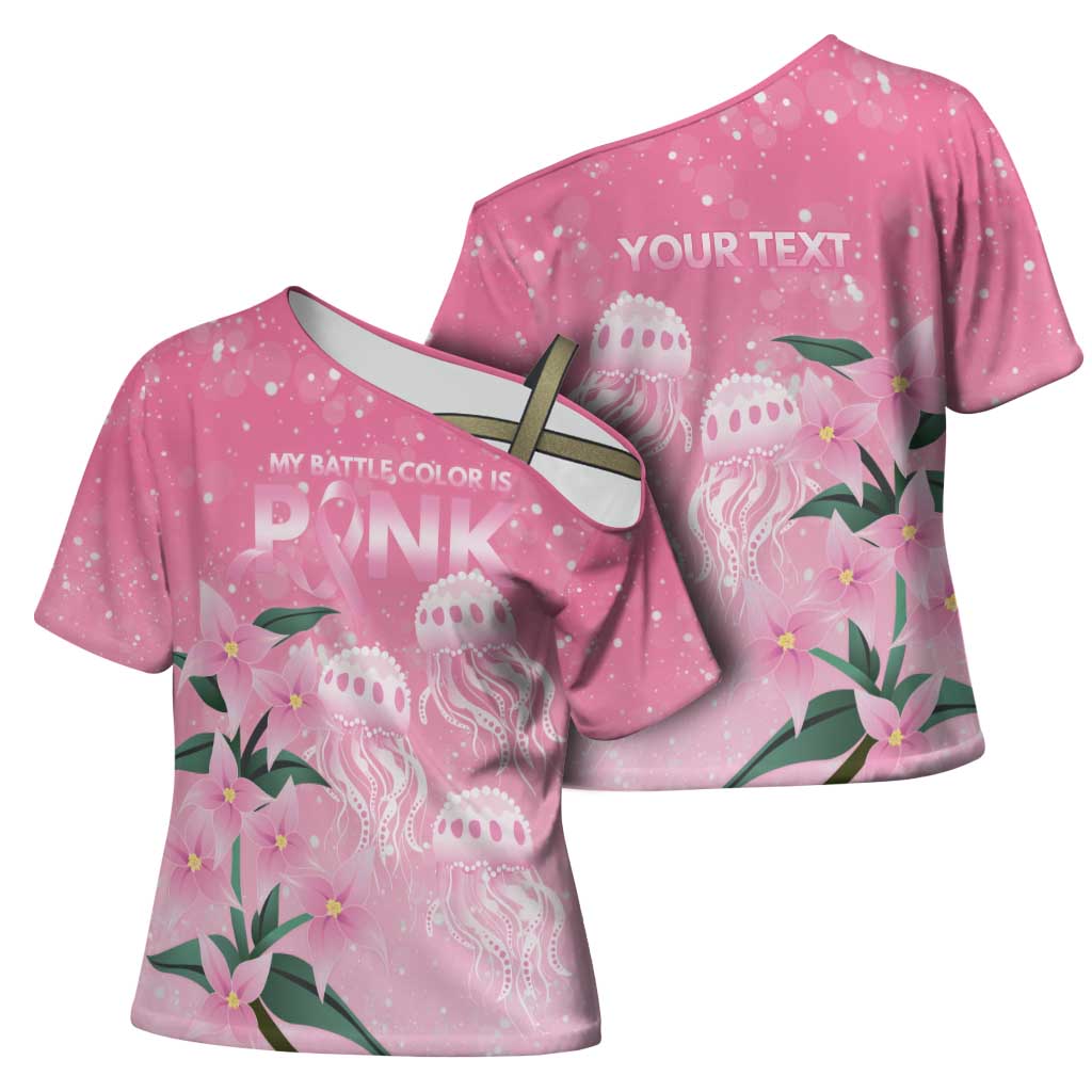 Personalised Pink Boronia of Hope Cross Shoulder Shirt Australia’s Fight Against Breast Cancer - Aussie Hoodie