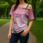 Personalised Pink Boronia of Hope Cross Shoulder Shirt Australia’s Fight Against Breast Cancer - Aussie Hoodie