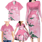 Personalised Pink Boronia of Hope Family Matching Long Sleeve Bodycon Dress and Hawaiian Shirt Australia’s Fight Against Breast Cancer - Aussie Hoodie