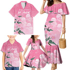Personalised Pink Boronia of Hope Family Matching Mermaid Dress and Hawaiian Shirt Australia’s Fight Against Breast Cancer - Aussie Hoodie