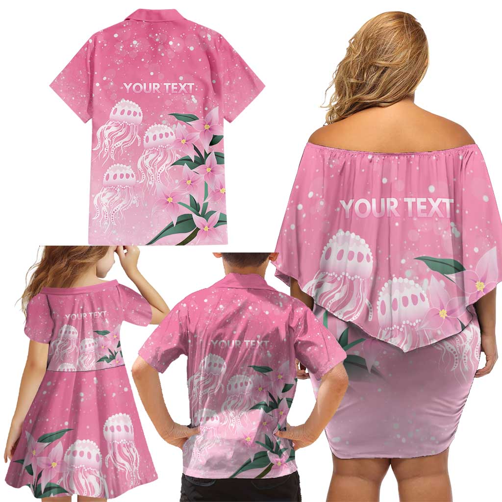 Personalised Pink Boronia of Hope Family Matching Off Shoulder Short Dress and Hawaiian Shirt Australia’s Fight Against Breast Cancer - Aussie Hoodie