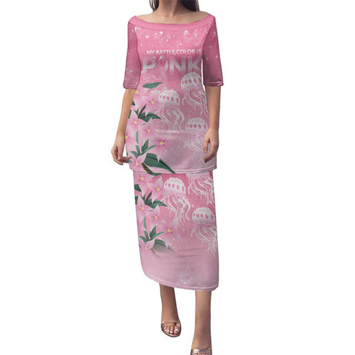 Personalised Pink Boronia of Hope Family Matching Puletasi and Hawaiian Shirt Australia’s Fight Against Breast Cancer - Aussie Hoodie