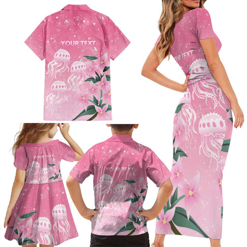 Personalised Pink Boronia of Hope Family Matching Short Sleeve Bodycon Dress and Hawaiian Shirt Australia’s Fight Against Breast Cancer - Aussie Hoodie