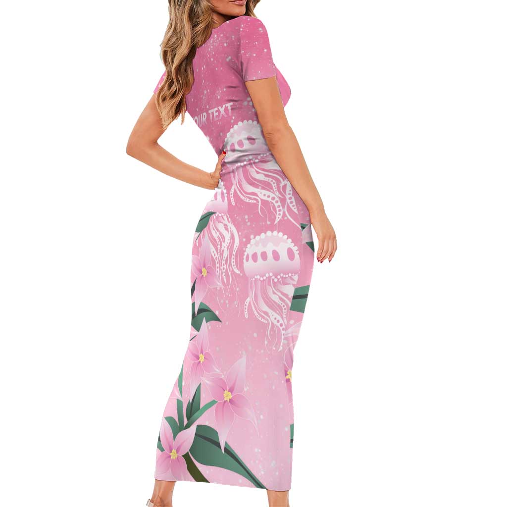 Personalised Pink Boronia of Hope Family Matching Short Sleeve Bodycon Dress and Hawaiian Shirt Australia’s Fight Against Breast Cancer - Aussie Hoodie