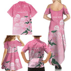 Personalised Pink Boronia of Hope Family Matching Summer Maxi Dress and Hawaiian Shirt Australia’s Fight Against Breast Cancer - Aussie Hoodie