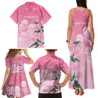 Personalised Pink Boronia of Hope Family Matching Tank Maxi Dress and Hawaiian Shirt Australia’s Fight Against Breast Cancer - Aussie Hoodie