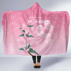 Personalised Pink Boronia of Hope Hooded Blanket Australia’s Fight Against Breast Cancer - Aussie Hoodie