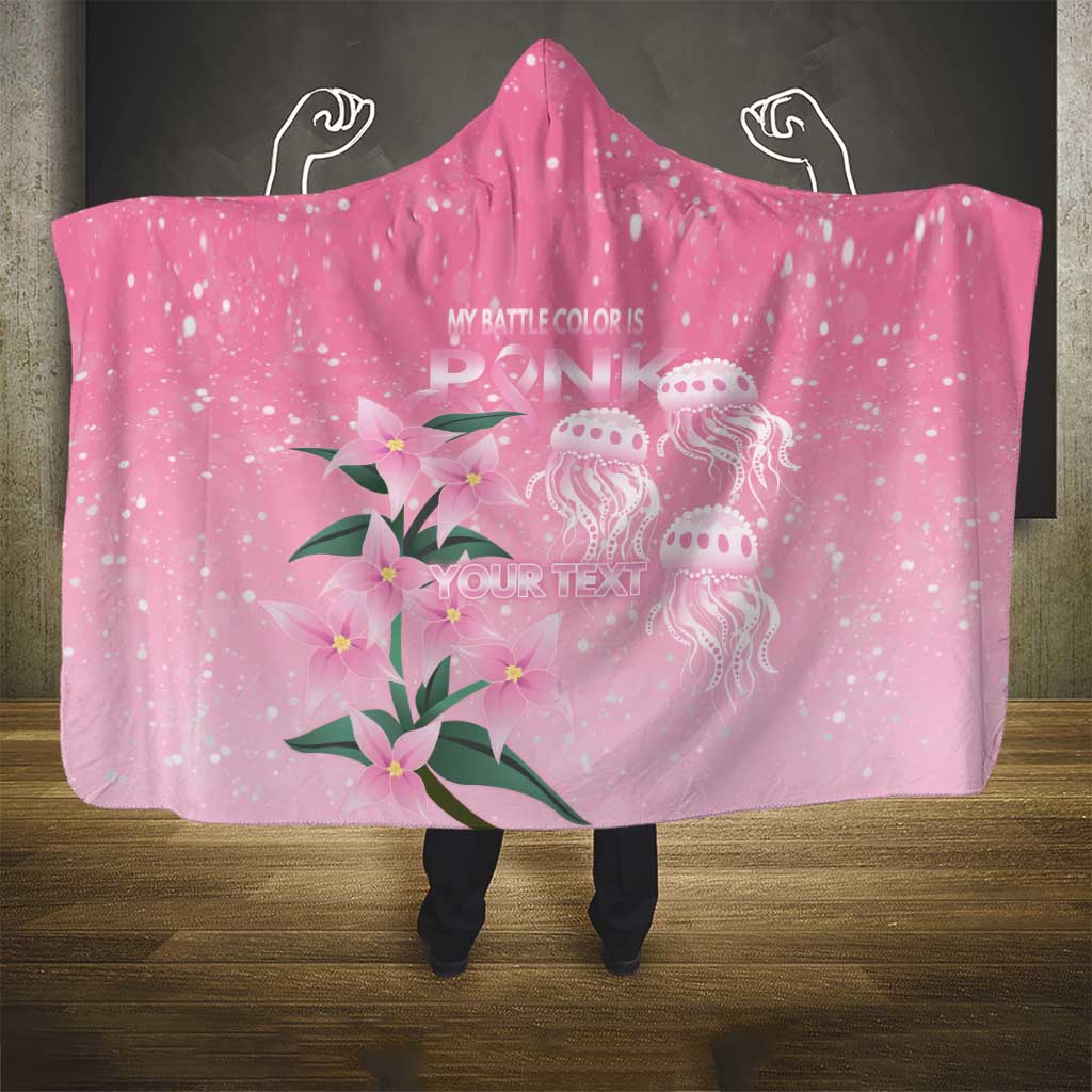 Personalised Pink Boronia of Hope Hooded Blanket Australia’s Fight Against Breast Cancer - Aussie Hoodie