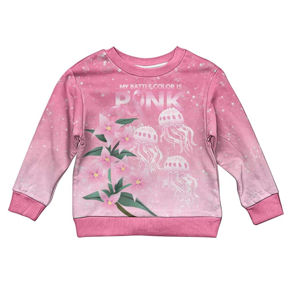 Personalised Pink Boronia of Hope Kid Ugly Christmas Sweater Australia’s Fight Against Breast Cancer - Aussie Hoodie