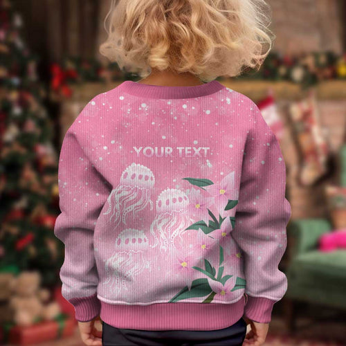 Personalised Pink Boronia of Hope Kid Ugly Christmas Sweater Australia’s Fight Against Breast Cancer - Aussie Hoodie
