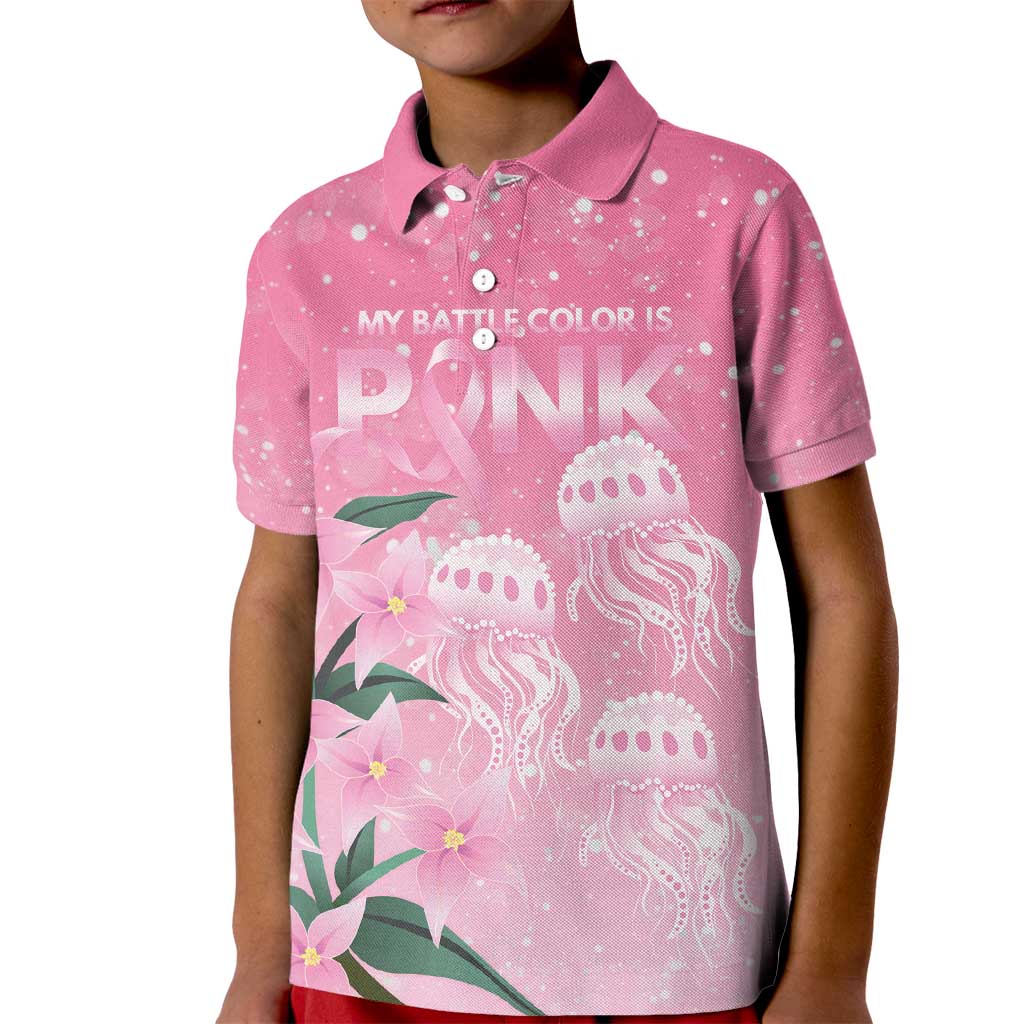 Personalised Pink Boronia of Hope Kid Polo Shirt Australia’s Fight Against Breast Cancer - Aussie Hoodie
