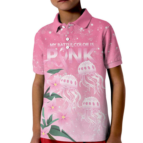 Personalised Pink Boronia of Hope Kid Polo Shirt Australia’s Fight Against Breast Cancer - Aussie Hoodie