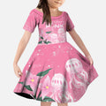 Personalised Pink Boronia of Hope Kid Short Sleeve Dress Australia’s Fight Against Breast Cancer - Aussie Hoodie