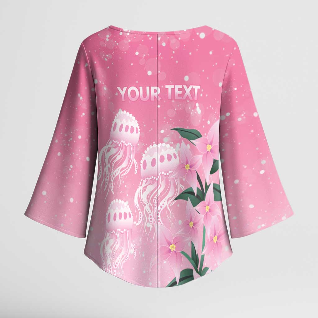 Personalised Pink Boronia of Hope Kimono Sleeve Blouse Australia’s Fight Against Breast Cancer - Aussie Hoodie