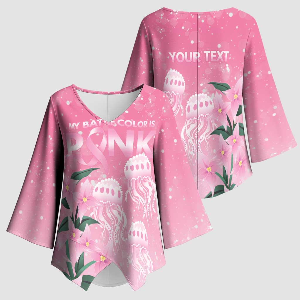 Personalised Pink Boronia of Hope Kimono Sleeve Blouse Australia’s Fight Against Breast Cancer - Aussie Hoodie