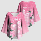 Personalised Pink Boronia of Hope Kimono Sleeve Blouse Australia’s Fight Against Breast Cancer - Aussie Hoodie