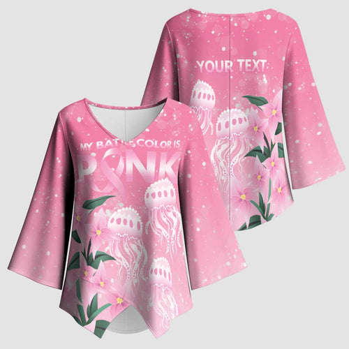Personalised Pink Boronia of Hope Kimono Sleeve Blouse Australia’s Fight Against Breast Cancer - Aussie Hoodie