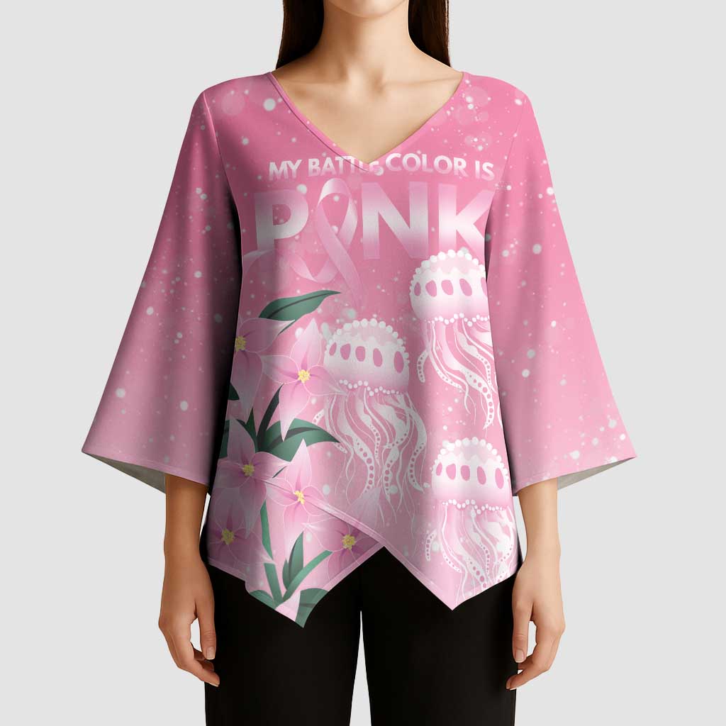 Personalised Pink Boronia of Hope Kimono Sleeve Blouse Australia’s Fight Against Breast Cancer - Aussie Hoodie