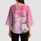 Personalised Pink Boronia of Hope Kimono Sleeve Blouse Australia’s Fight Against Breast Cancer - Aussie Hoodie