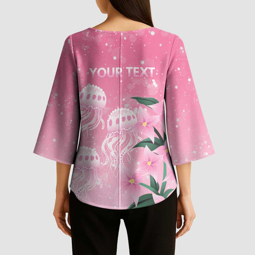 Personalised Pink Boronia of Hope Kimono Sleeve Blouse Australia’s Fight Against Breast Cancer - Aussie Hoodie