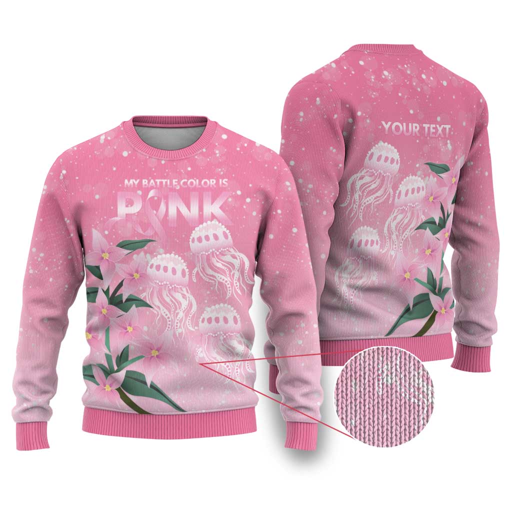 Personalised Pink Boronia of Hope Ugly Christmas Sweater Australia’s Fight Against Breast Cancer - Aussie Hoodie