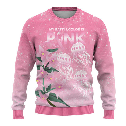 Personalised Pink Boronia of Hope Ugly Christmas Sweater Australia’s Fight Against Breast Cancer - Aussie Hoodie