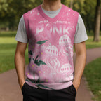 Personalised Pink Boronia of Hope Christmas Knitted V-Neck Vest Australia’s Fight Against Breast Cancer - Aussie Hoodie