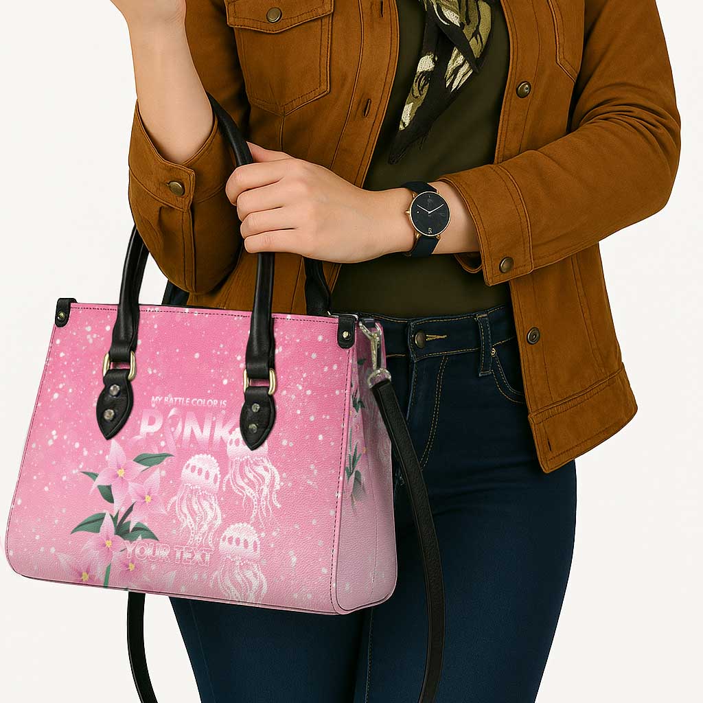 Personalised Pink Boronia of Hope Leather Bag Australia’s Fight Against Breast Cancer - Aussie Hoodie